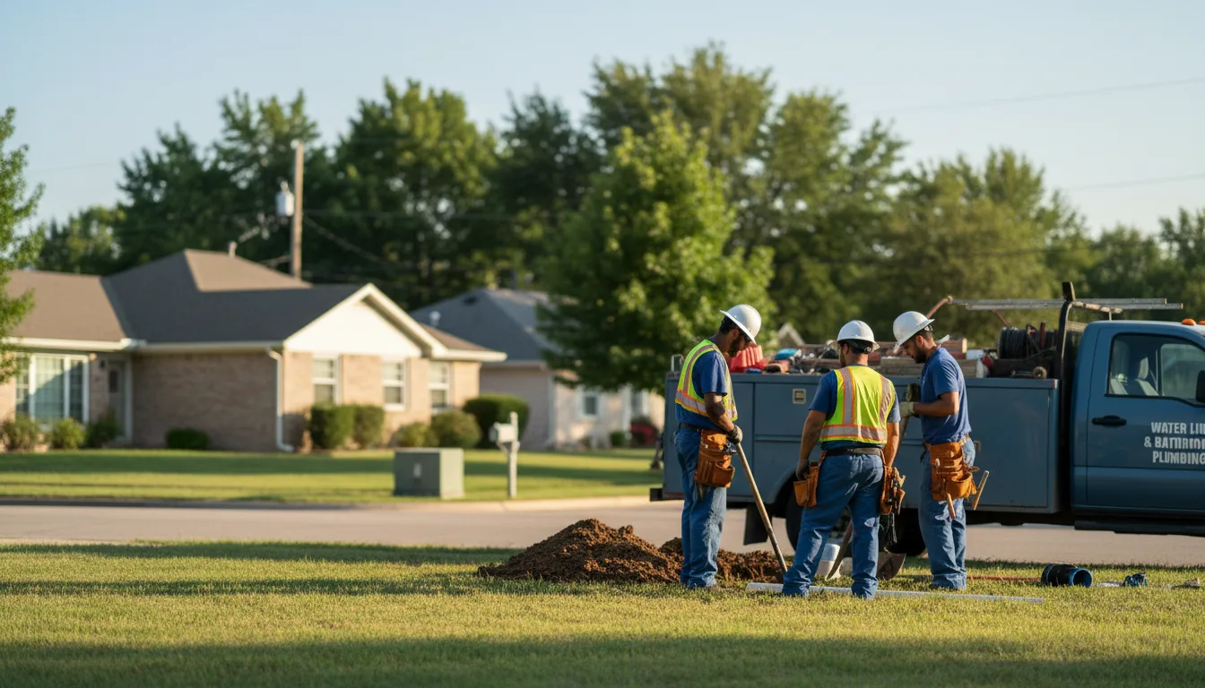 Residential water line and bathroom plumbing service in Gueydan, LA